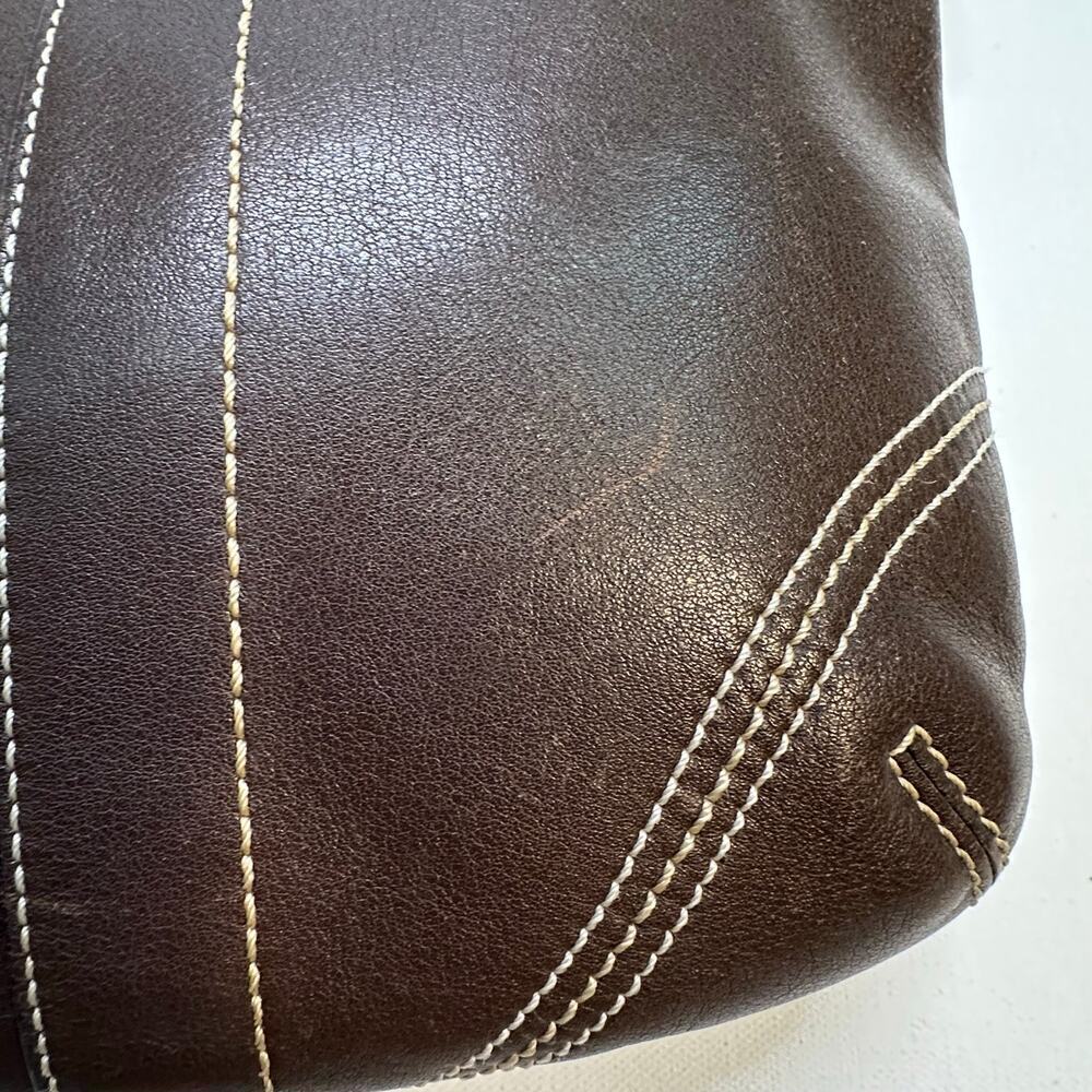 Coach Brown Leather Crossbody Shoulder Bag - Picture 6 of 9
